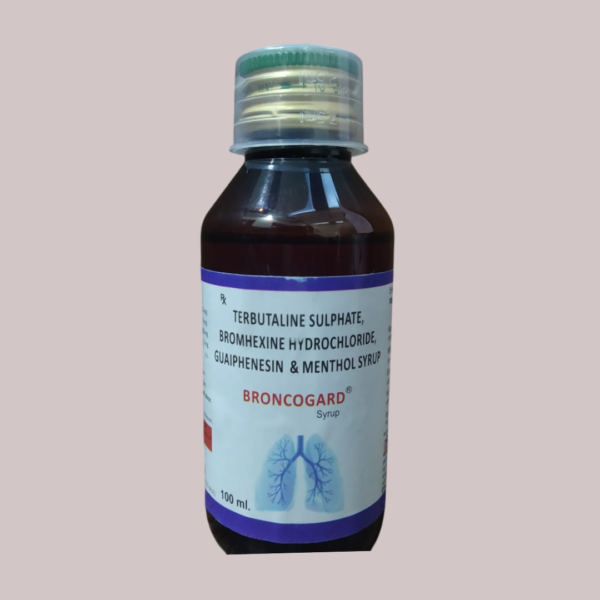 Bromhexine 8mg+Terbutaline 2.5mg+Guiaphenesin100 mg+Menthol 5mg + /10 ml