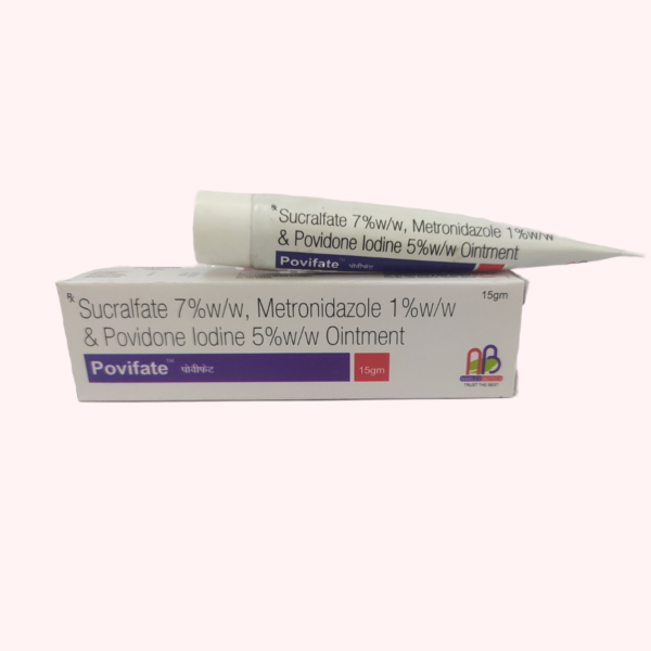 Sucralfate 7%, metronidazole 1% &povidone iodine 5% ointment